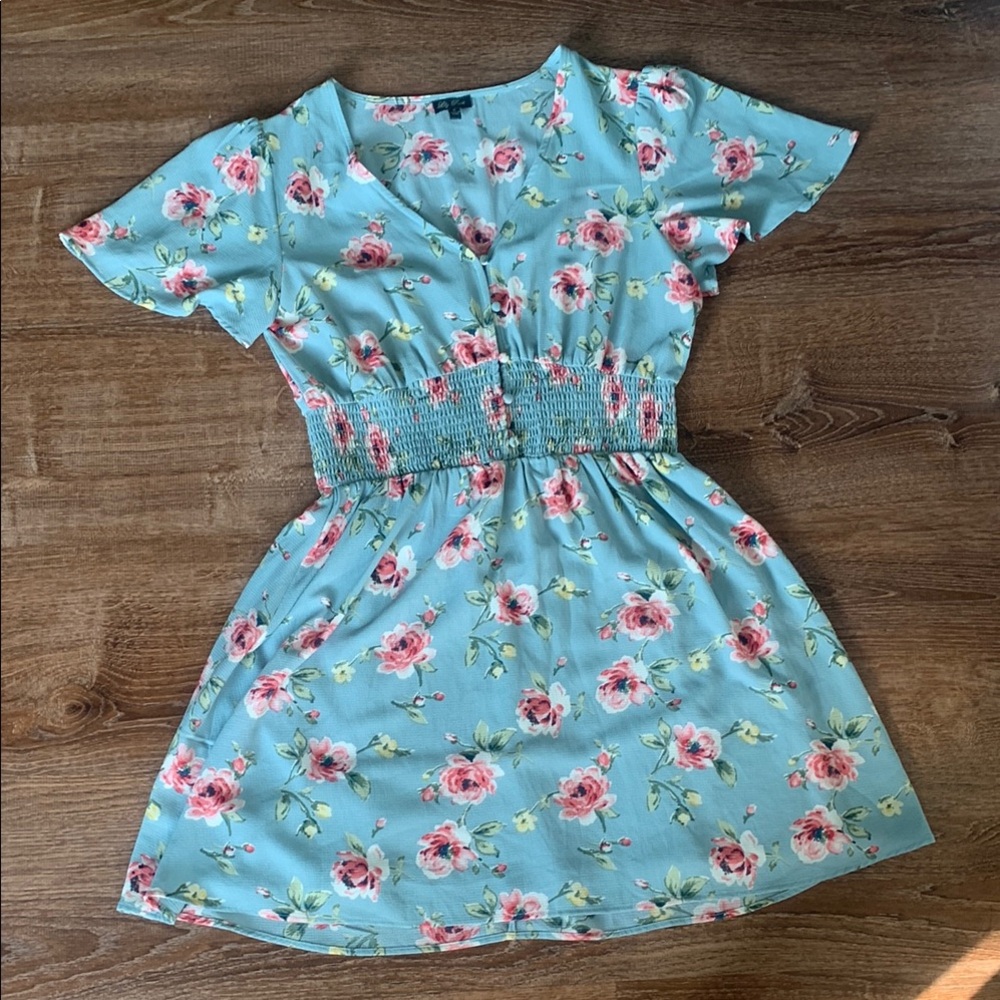 Lily Rose Pink and White Casual Sundress